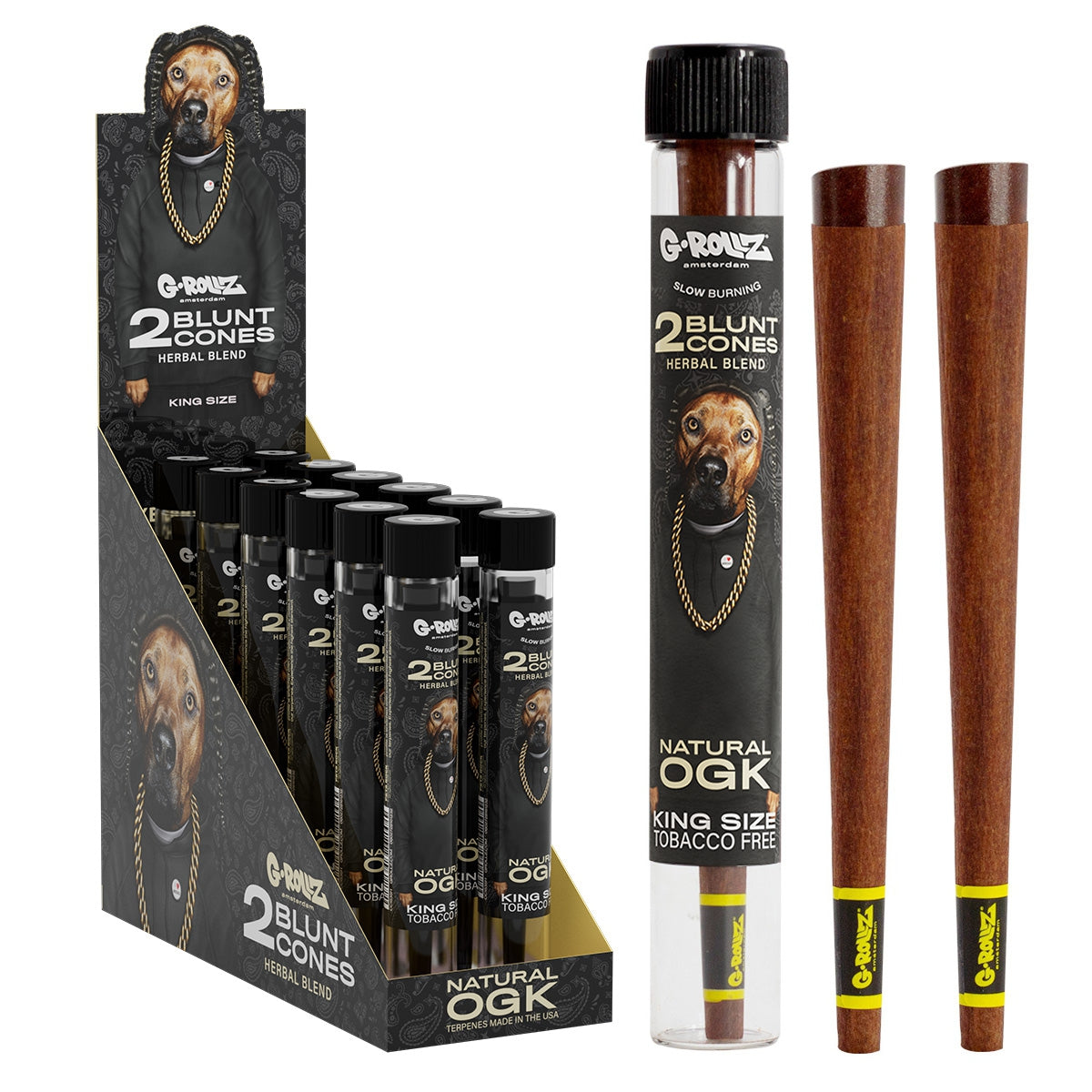 2x12 'Natural OGK' Terpene Infused Pre-rolled Wraps