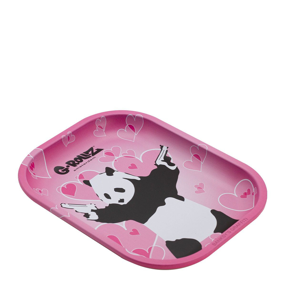 Bandeja pequeña 14x18 cm con el grafiti 'Panda Gunnin' de Banksy