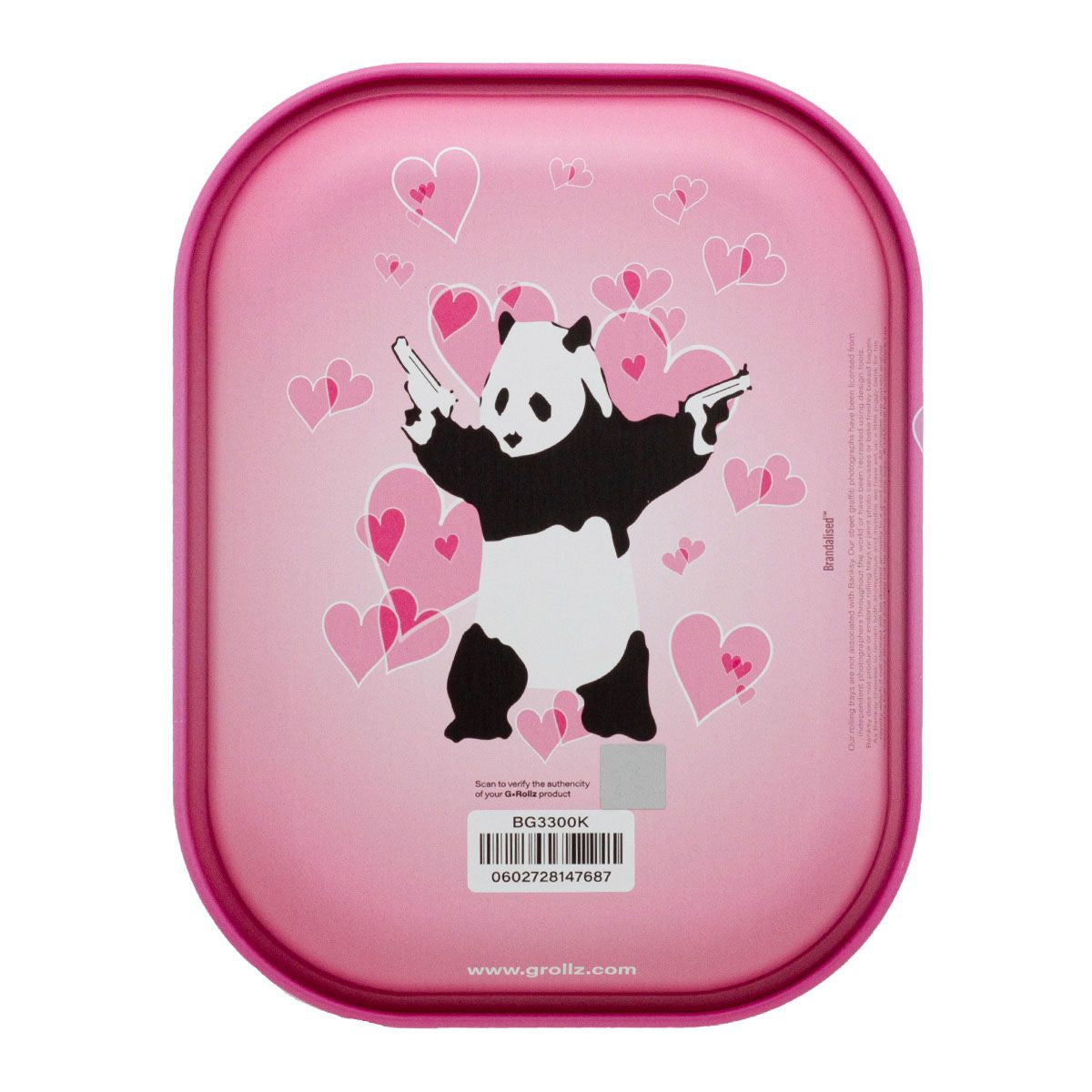 Bandeja pequeña 14x18 cm con el grafiti 'Panda Gunnin' de Banksy