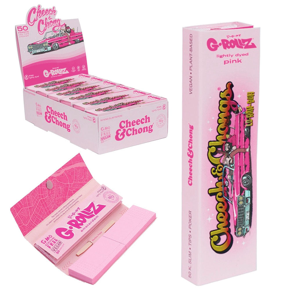 Cheech & Chong™ 'Lowrider' Pink - 50 KS Papers + Tips
