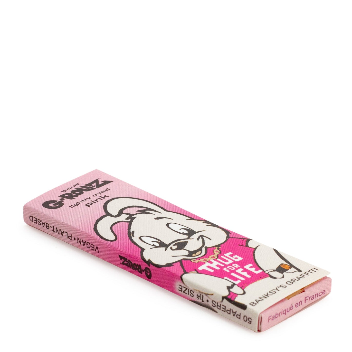 Banksy's Graffiti 'Thug 4 Life' Lightly dyed pink - 50 '1¼' Papers