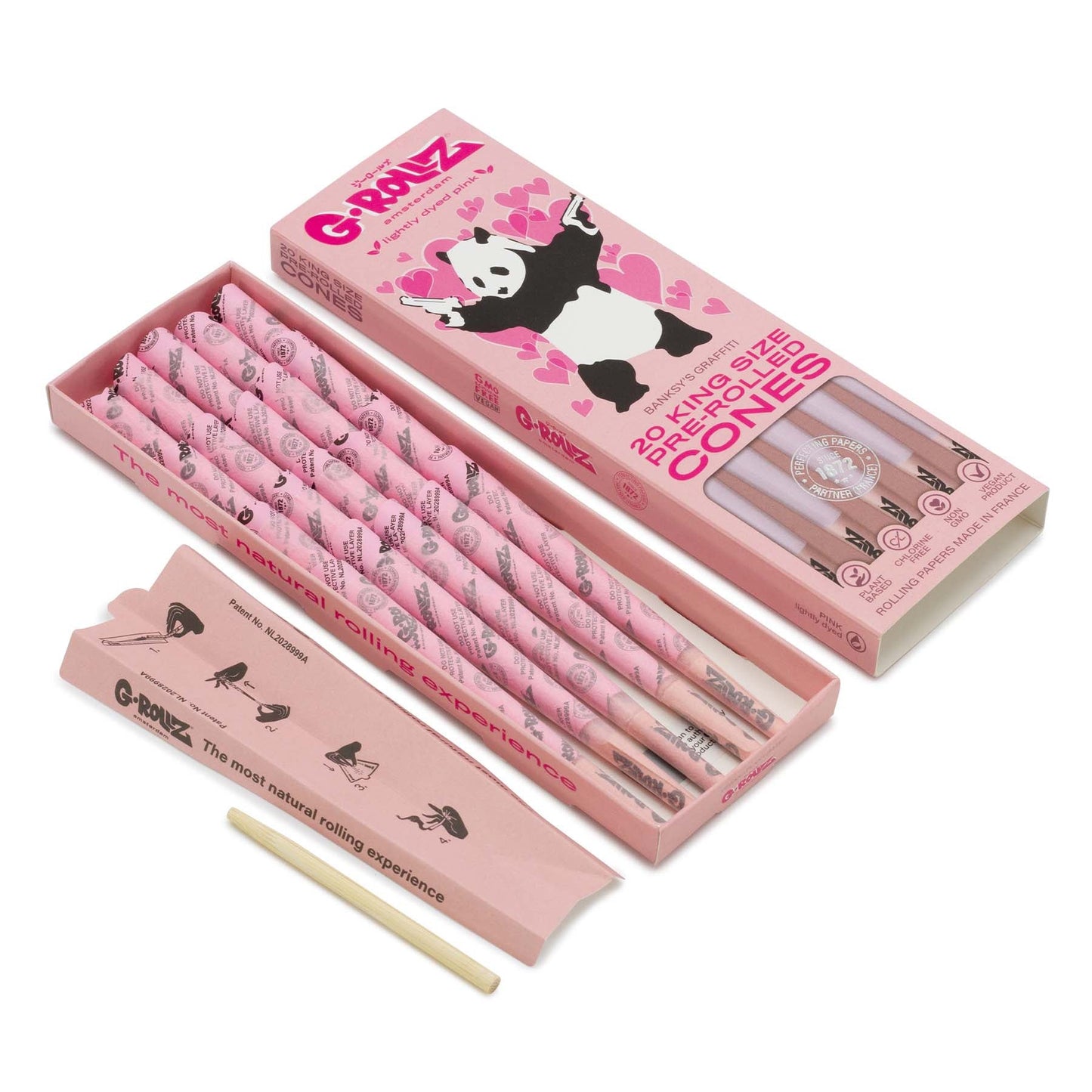Banksy's Graffiti - Lightly Dyed Pink - 20 KS Cones