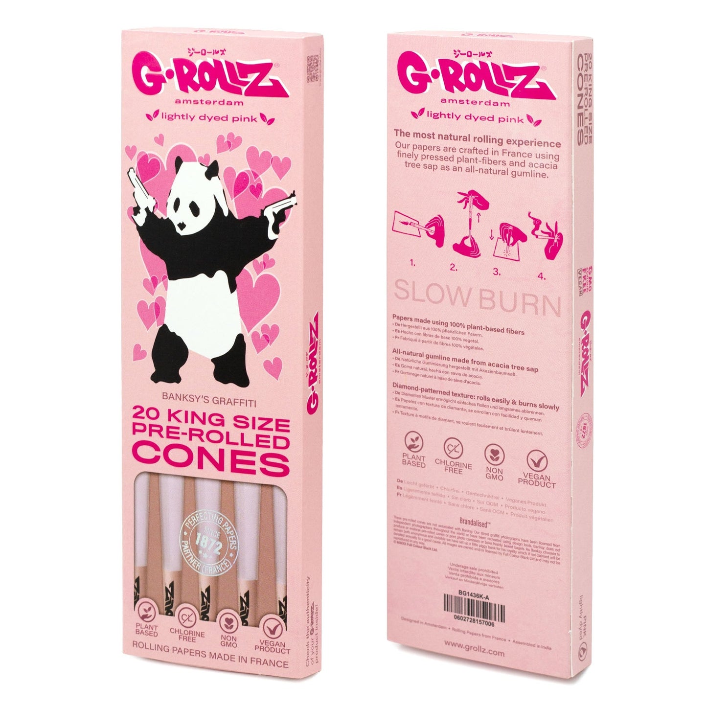 Banksy's Graffiti - Lightly Dyed Pink - 20 KS Cones
