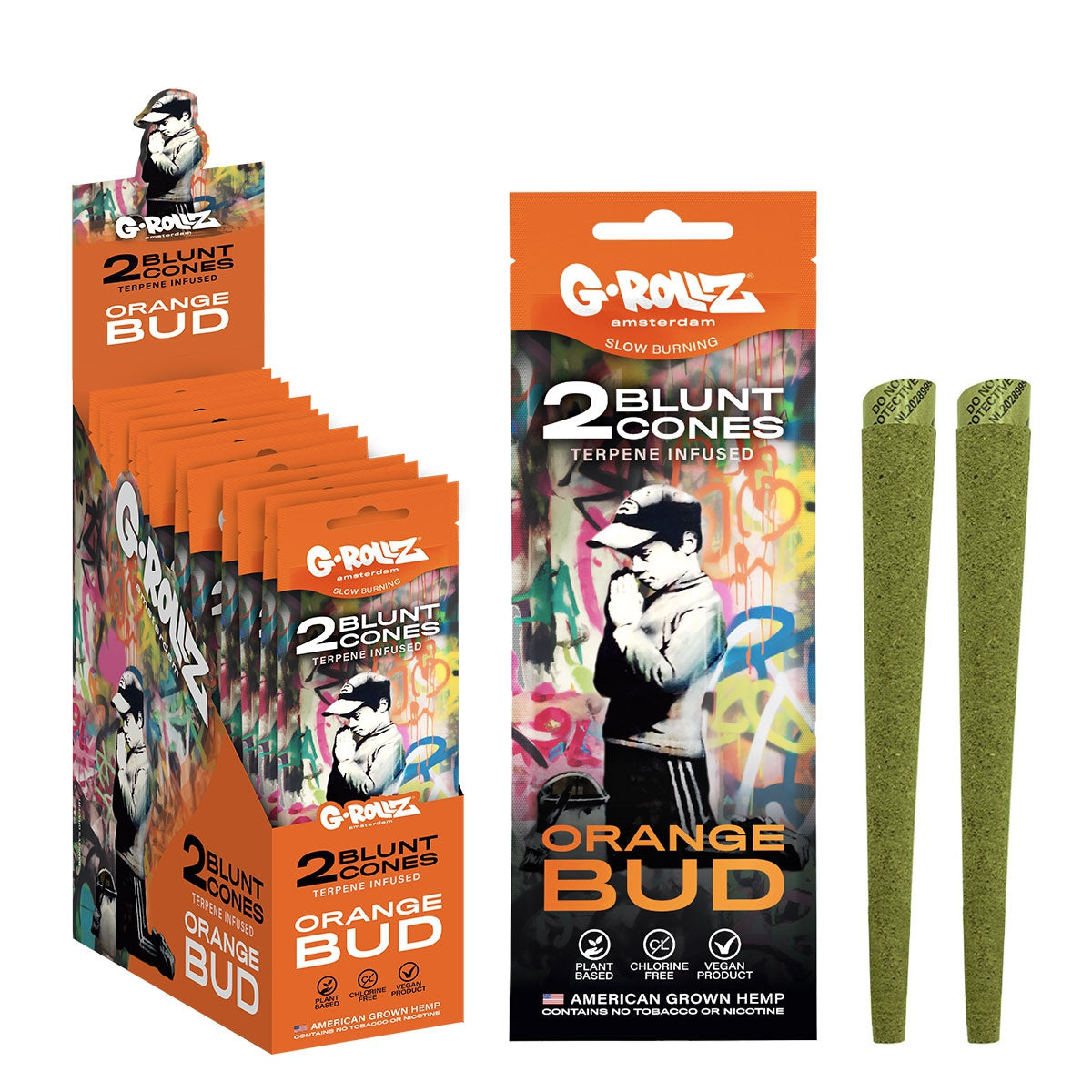 Banksy's Graffiti - 2x12 'Orange Bud' Terpene Infused Pre-rolled Wraps