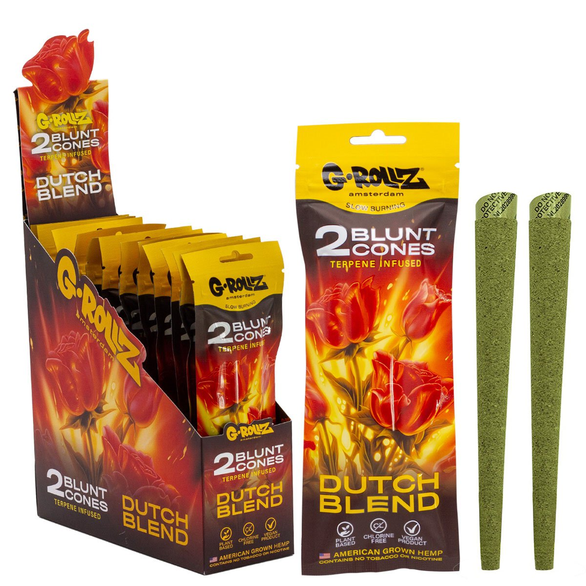 2x12 'Dutch Blend' Terpene-infused Pre-rolled Wraps