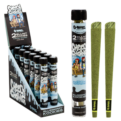 Wraps preenrollados con infusión de terpenos 'Blueberry Kookies' de Cheech & Chong™ - 2x12