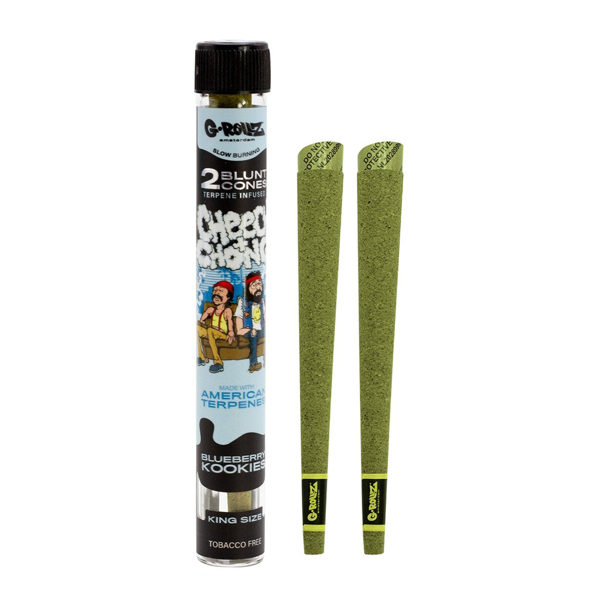 Wraps preenrollados con infusión de terpenos 'Blueberry Kookies' de Cheech & Chong™ - 2x12