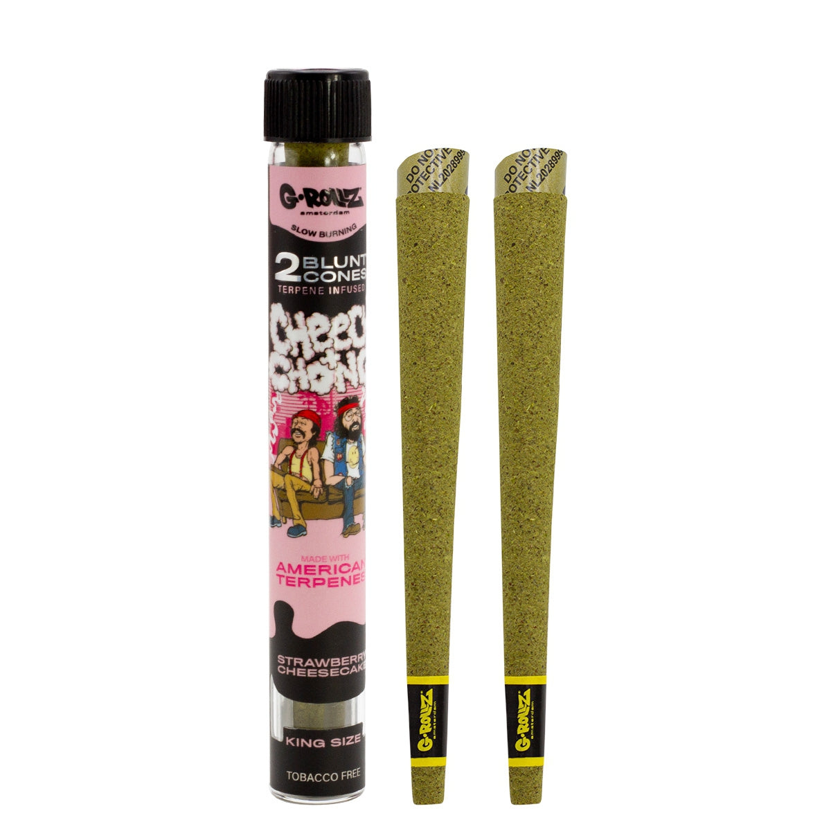 Rollos preenrollados con infusión de terpenos Cheech & Chong™ de 2 x 12 "Strawberry Cheesecake"