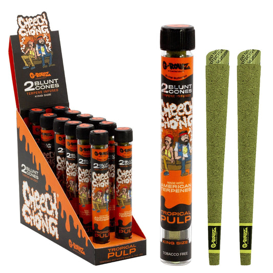 2 x 12 wraps preenrollados con infusión de terpenos 'Tropical Pulp' de Cheech & Chong™