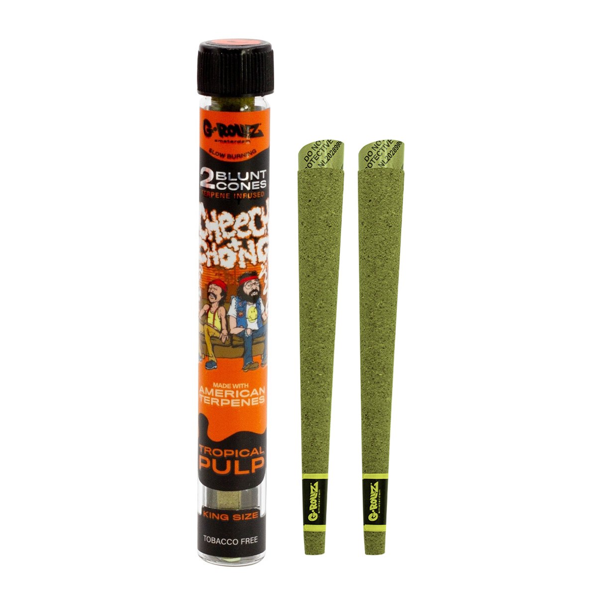 2 x 12 wraps preenrollados con infusión de terpenos 'Tropical Pulp' de Cheech & Chong™