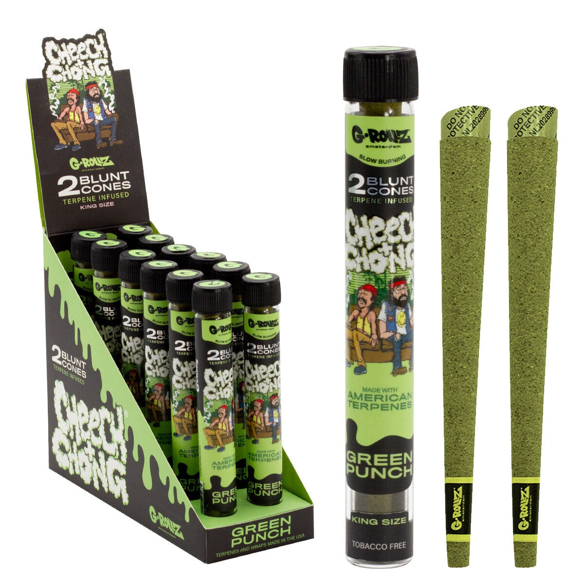 Cheech & Chong™ - 2x12 'Green Punch' Terpene Infused Pre-rolled Wraps