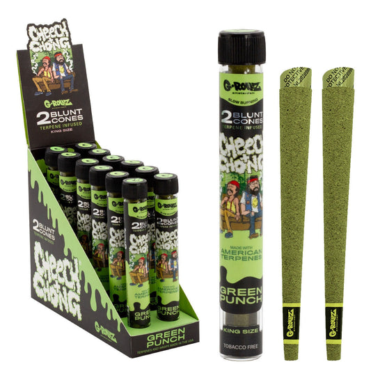 2 x 12 wraps preenrollados con infusión de terpenos 'Green Punch' de Cheech & Chong™