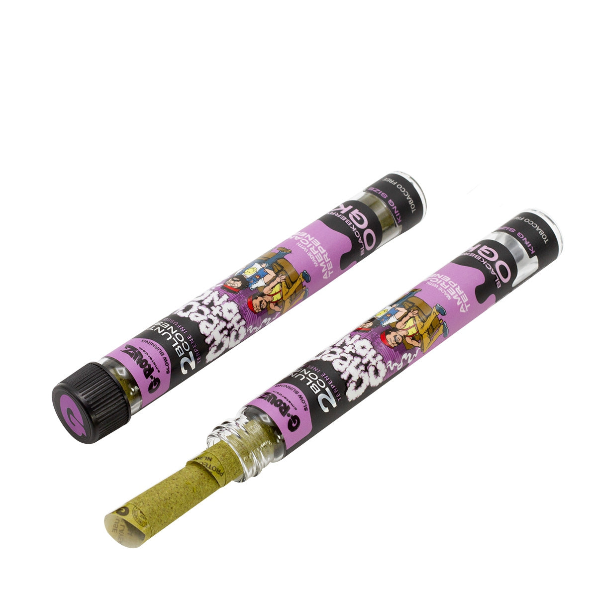 2 x 12 wraps preenrollados con infusión de terpenos 'Blackberry OGK' de Cheech &amp; Chong™