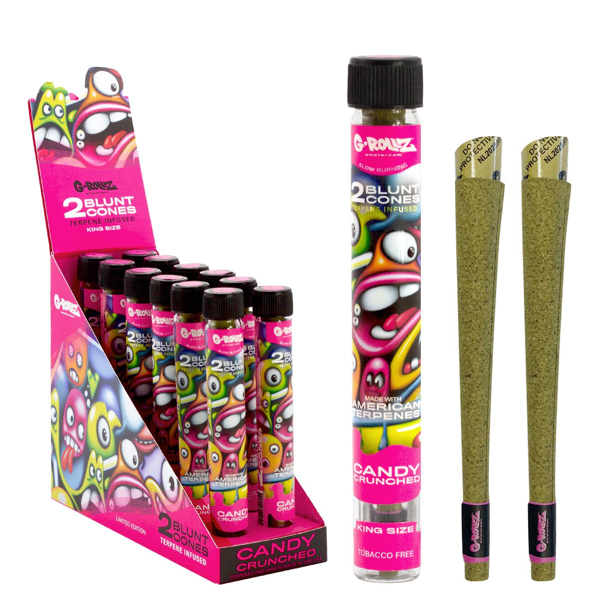 2x12 Wraps preenrollados con infusión de terpenos 'Candy Crunched'