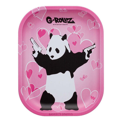 Banksy's Graffiti 'Panda Gunnin' Small Tray 14x18 cm