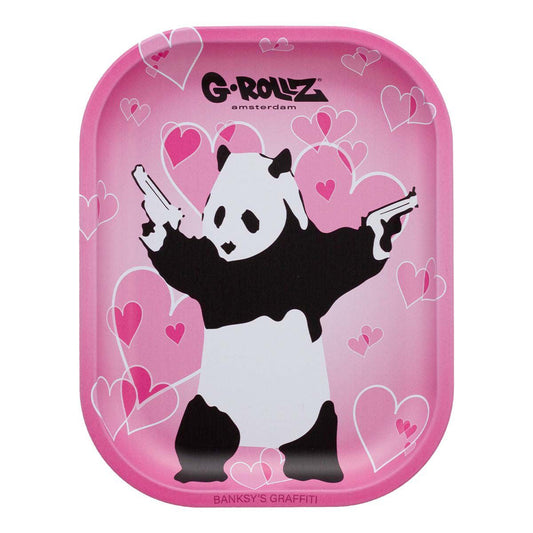 Bandeja pequeña 14x18 cm con el grafiti 'Panda Gunnin' de Banksy