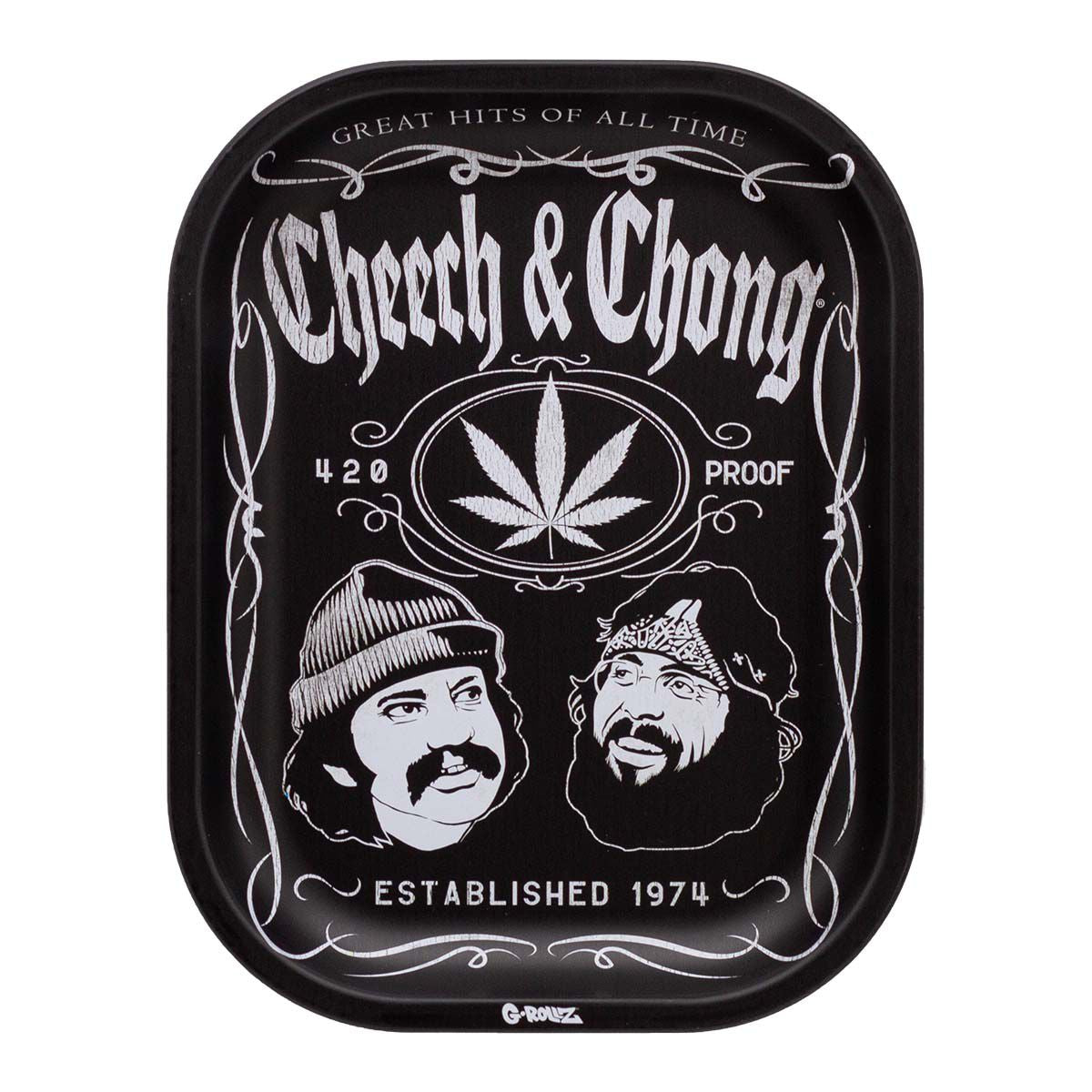 Bandeja pequeña 'Grandes éxitos' de Cheech & Chong, 14 x 18 cm