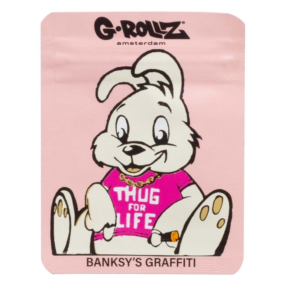 Banksy's Graffiti 'Thug for Life Pink' Smellproof Bags 65x85mm