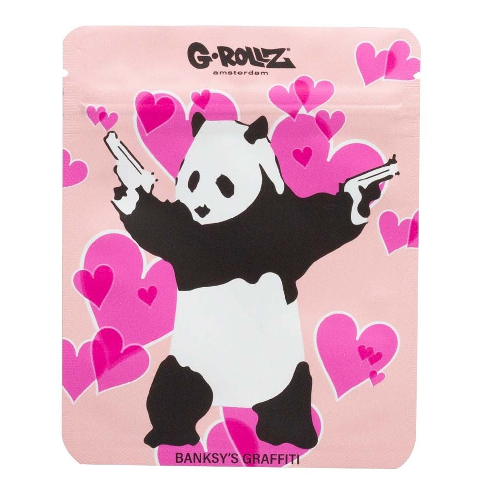 Banksy's Graffiti 'Panda Gunnin' Smellproof Bags 100x125mm