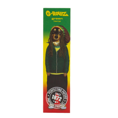 'Reggae' Green Hemp - 50 KS Slim Papers + Tips