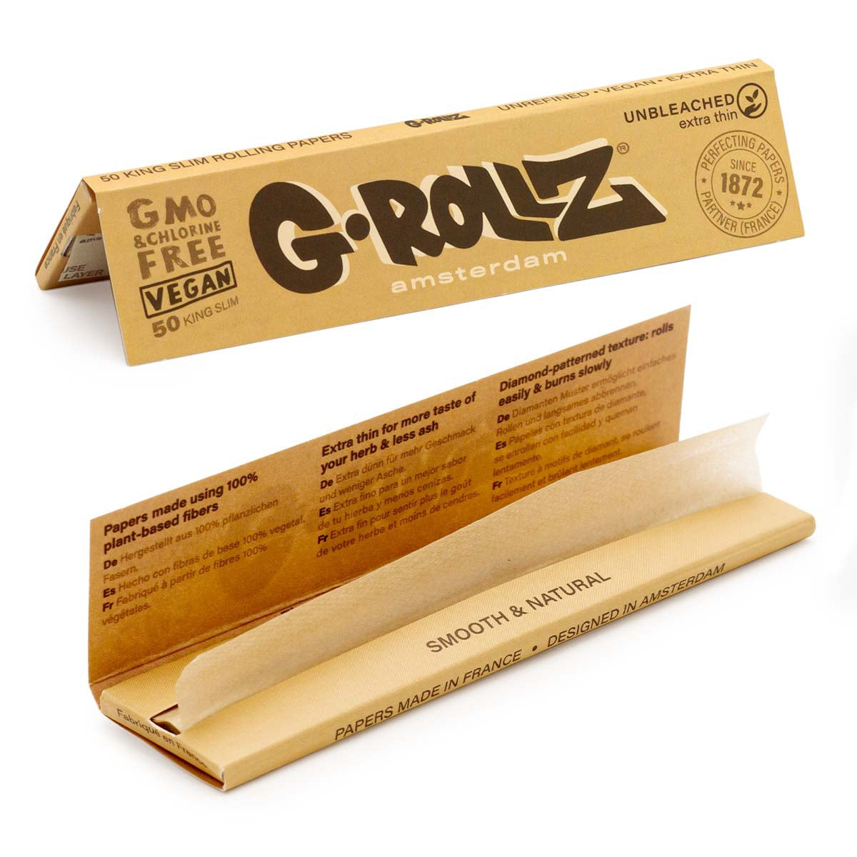 Unbleached Extra Thin - 50 KS Slim Papers