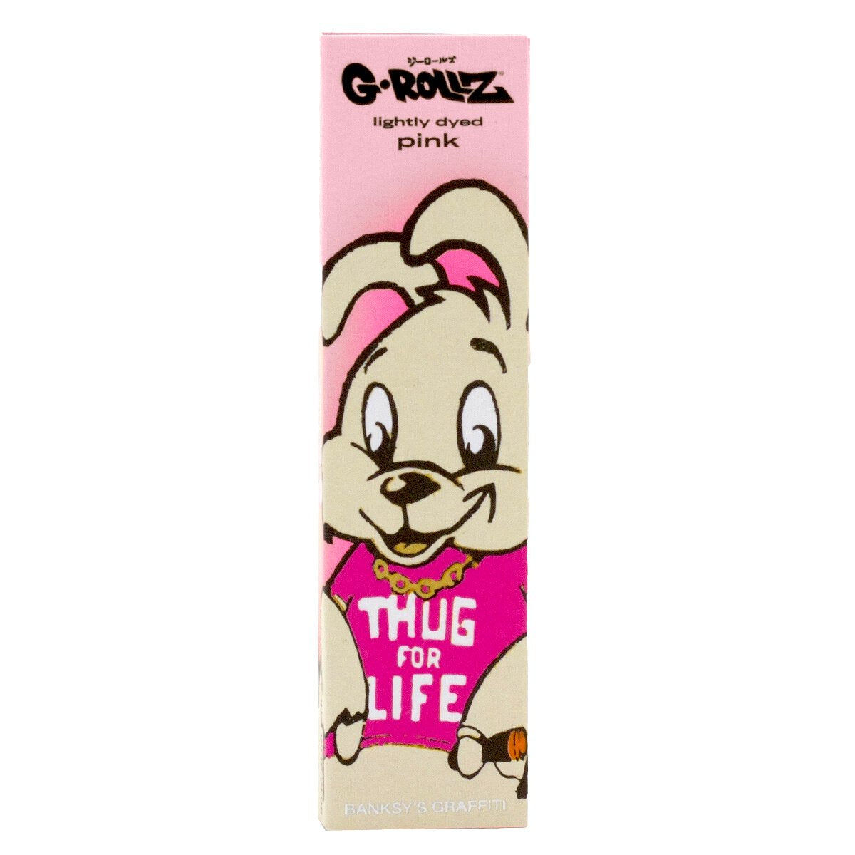 Grafiti de Banksy 'Thug For Life' en color rosa - 50 papeles KS Slim + puntas