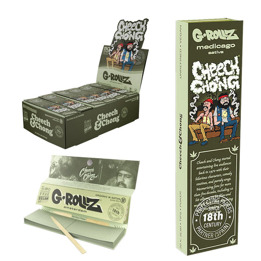 Cheech & Chong™ 'Sofa' Medicago Sativa - 50 KS Slim Papers + Tips