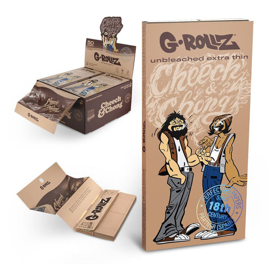 Cheech & Chong™ 'Joint Venture' Unbleached - 50 KS Papers + Tips & Tray