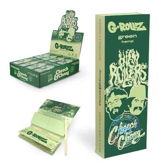 Papeles de tamaño 1 1/4 "High Rollers" de Cheech & Chong™, color verde, + puntas