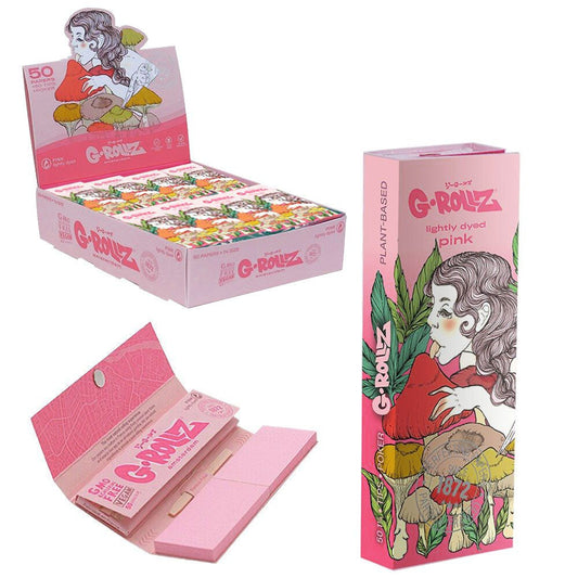 'Mushroom Lady' Pink - 50 1 1/4 Papers + Tips