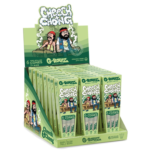 Cáñamo orgánico verde 'Sofa' de Cheech &amp; Chong(TM) - 6 conos de 1¼"