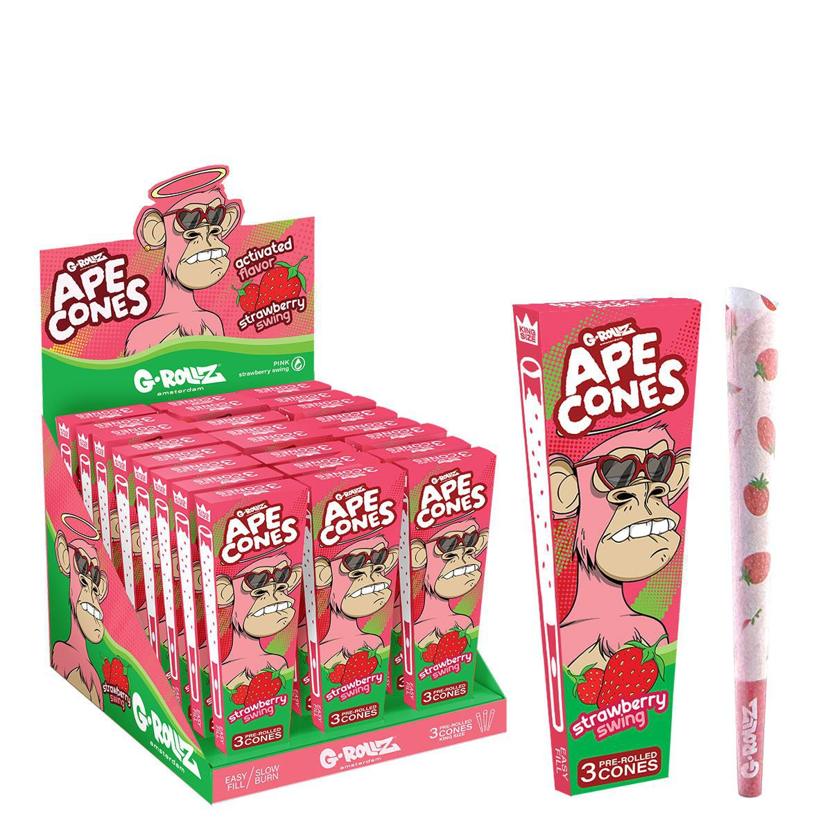 Ape - Conos de helado "Strawberry Swing"