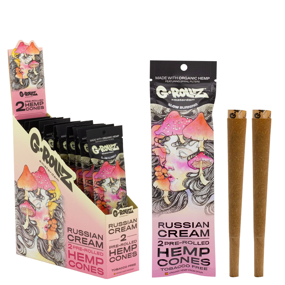 2x12 Wraps preenrollados con infusión de terpenos 'Russian Cream'