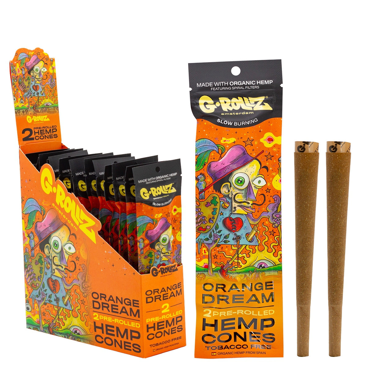 2x12 'Orange Dream' Pre-Rolled Hemp Wraps