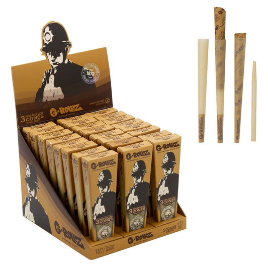 Banksy's Graffiti 'Rude Copper' 3x King Size Cones - Unbleached (24 Packs)