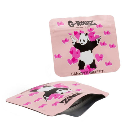 Banksy's Graffiti 'Panda with Guns' Smell-proof Bags - 70 x 60 mm (50 Bags)