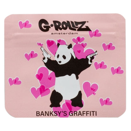 Banksy's Graffiti 'Panda with Guns' Smell-proof Bags - 70 x 60 mm (50 Bags)