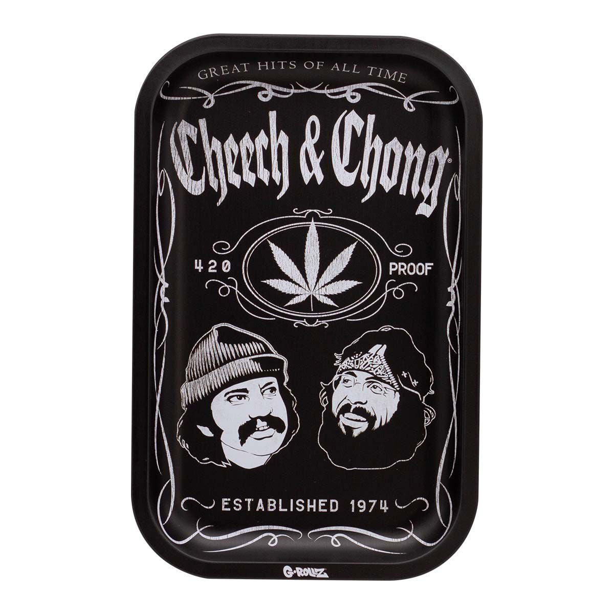 Bandeja pequeña 'Grandes éxitos' de Cheech & Chong, 14 x 18 cm