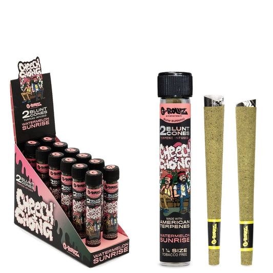 Cheech & Chong™ 1¼ Size 2x Terpene Infused Cones 'Watermelon Sunrise' (12 Pack Display)
