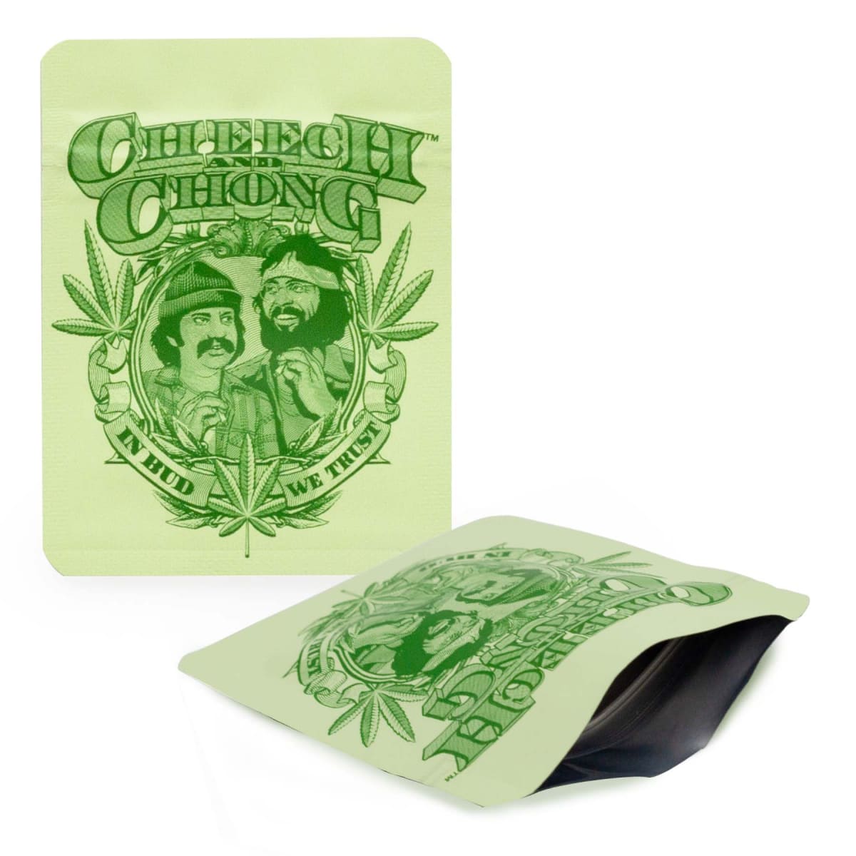 Cheech & Chong™ 'Badge' Smell-proof Bags - 65 x 85 mm  (50 Bags)