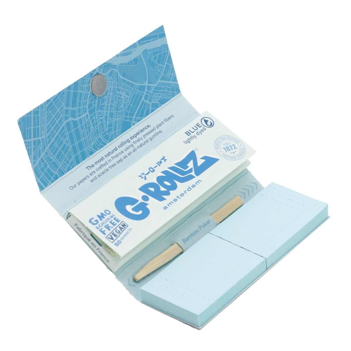 Dunkees 'Skate Goblin' Quarter Size Papers + Tips - Lightly Dyed Blue (24 Booklets)