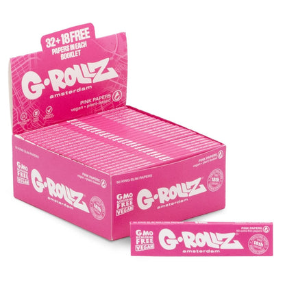 Lightly Dyed Pink - 50 KS Slim Papers (50 Booklets Display)