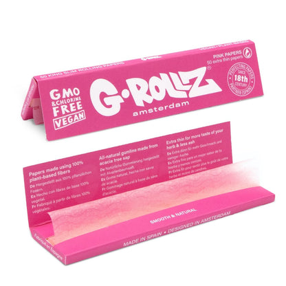 Lightly Dyed Pink - 50 KS Slim Papers (50 Booklets Display)