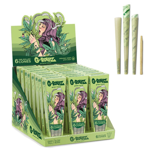 Colossal Dream' 6x Quarter Size Cones - Green Hemp (24 Packs)