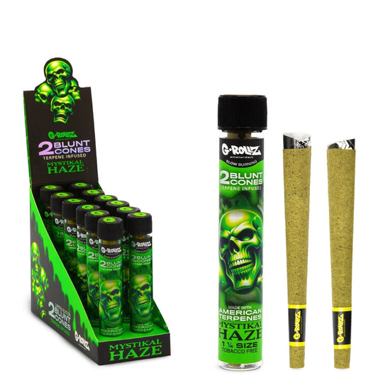 Mystikal Haze' 1¼ Size Terpene Infused Cones (12 Pack Display, 24 Cones)