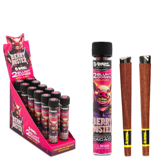 Berry Busted' 1¼ Size Terpene Infused Cones (12 Pack Display, 24 Cones)
