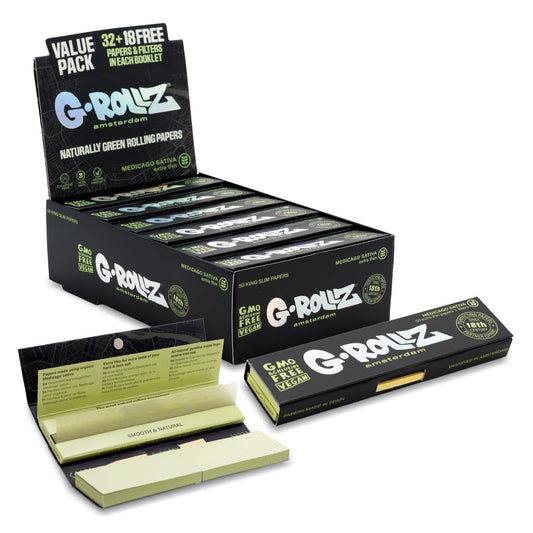 King Size Papers + Tips - Medicago Sativa (24 Booklets)