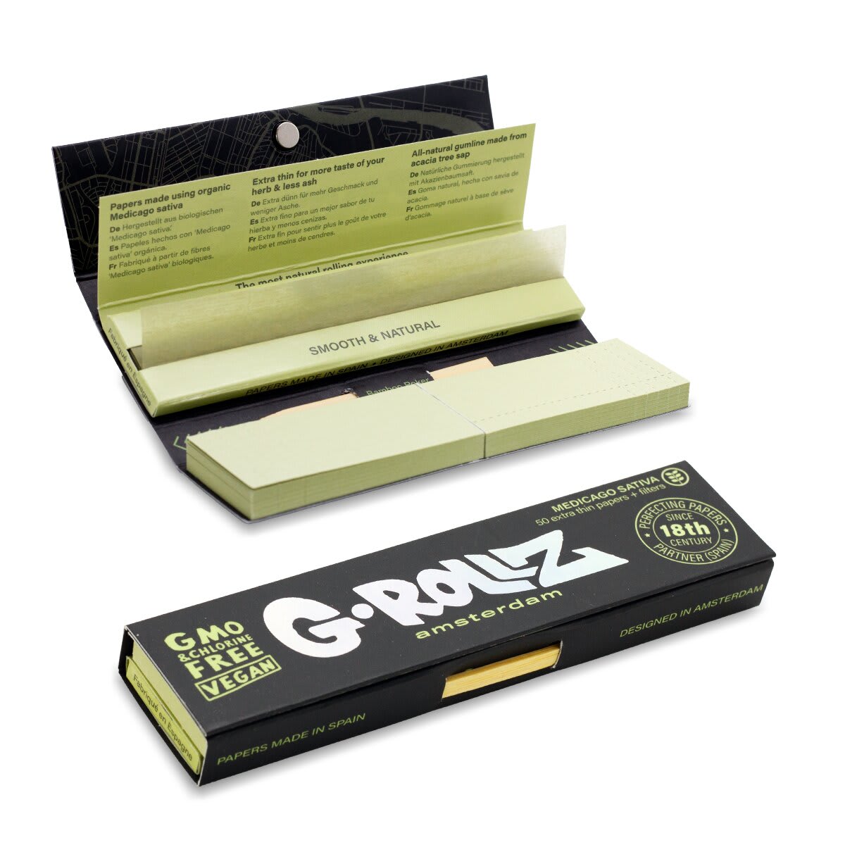 King Size Papers + Tips - Medicago Sativa (24 Booklets)
