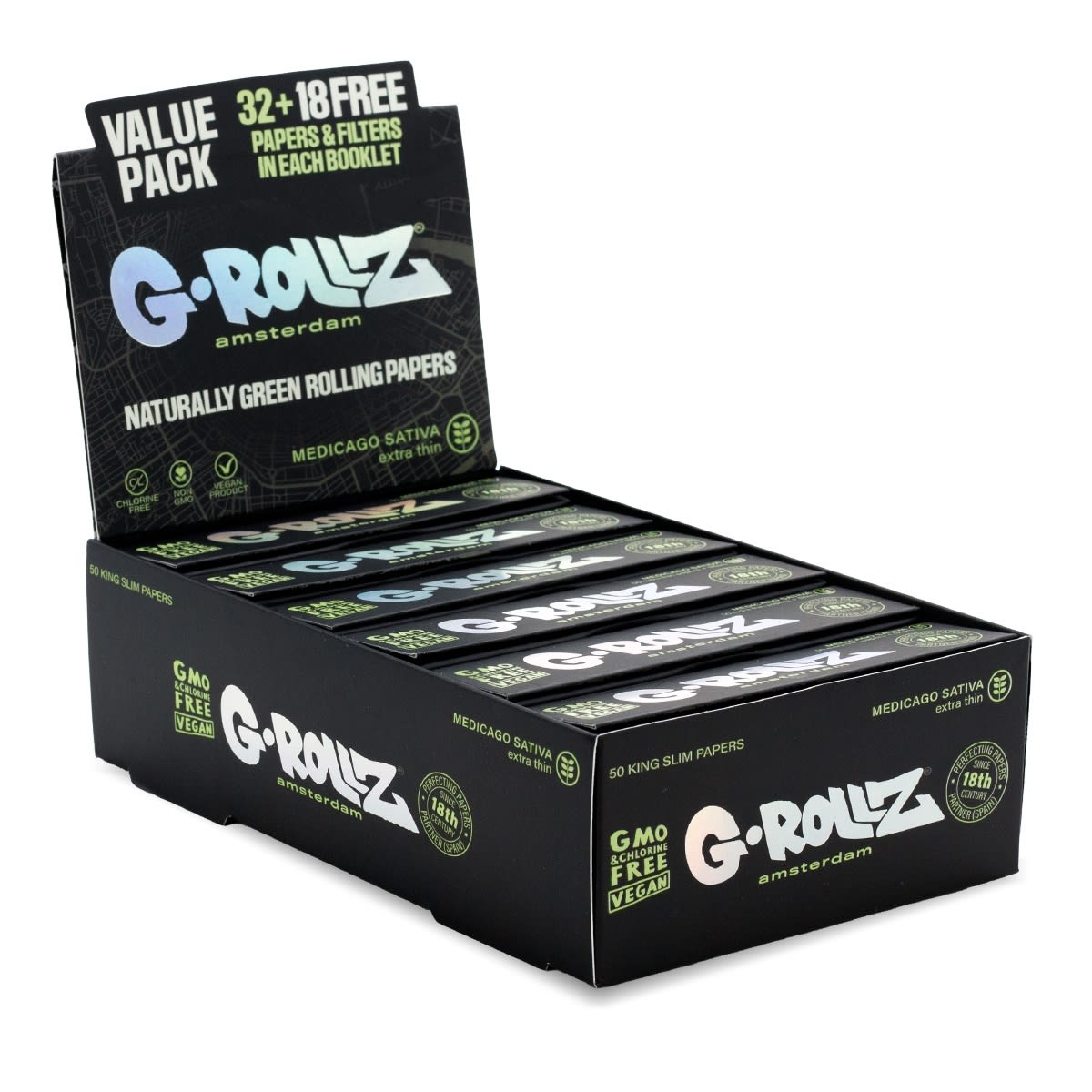 King Size Papers + Tips - Medicago Sativa (24 Booklets)