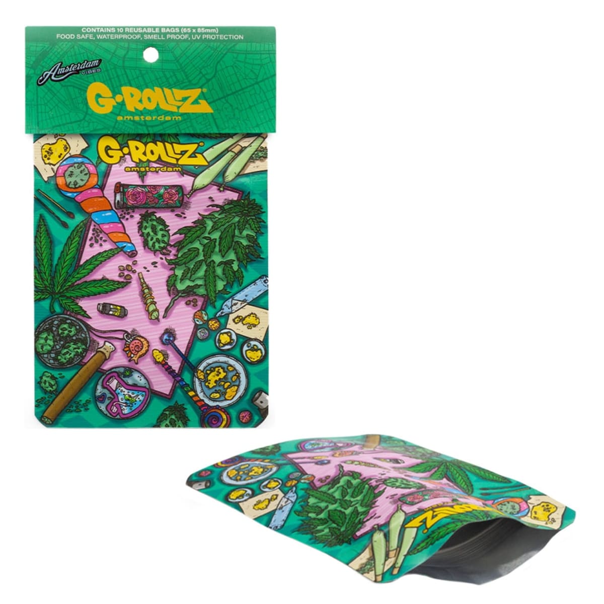 Amsterdam Picnic' Smell-proof Bags - 65 x 85 mm  (10 Bags)